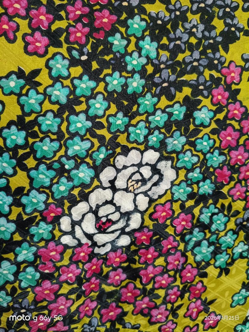 アンティーク着物☆正絹☆小紋☆袷☆花/大正ロマン/昭和レトロ