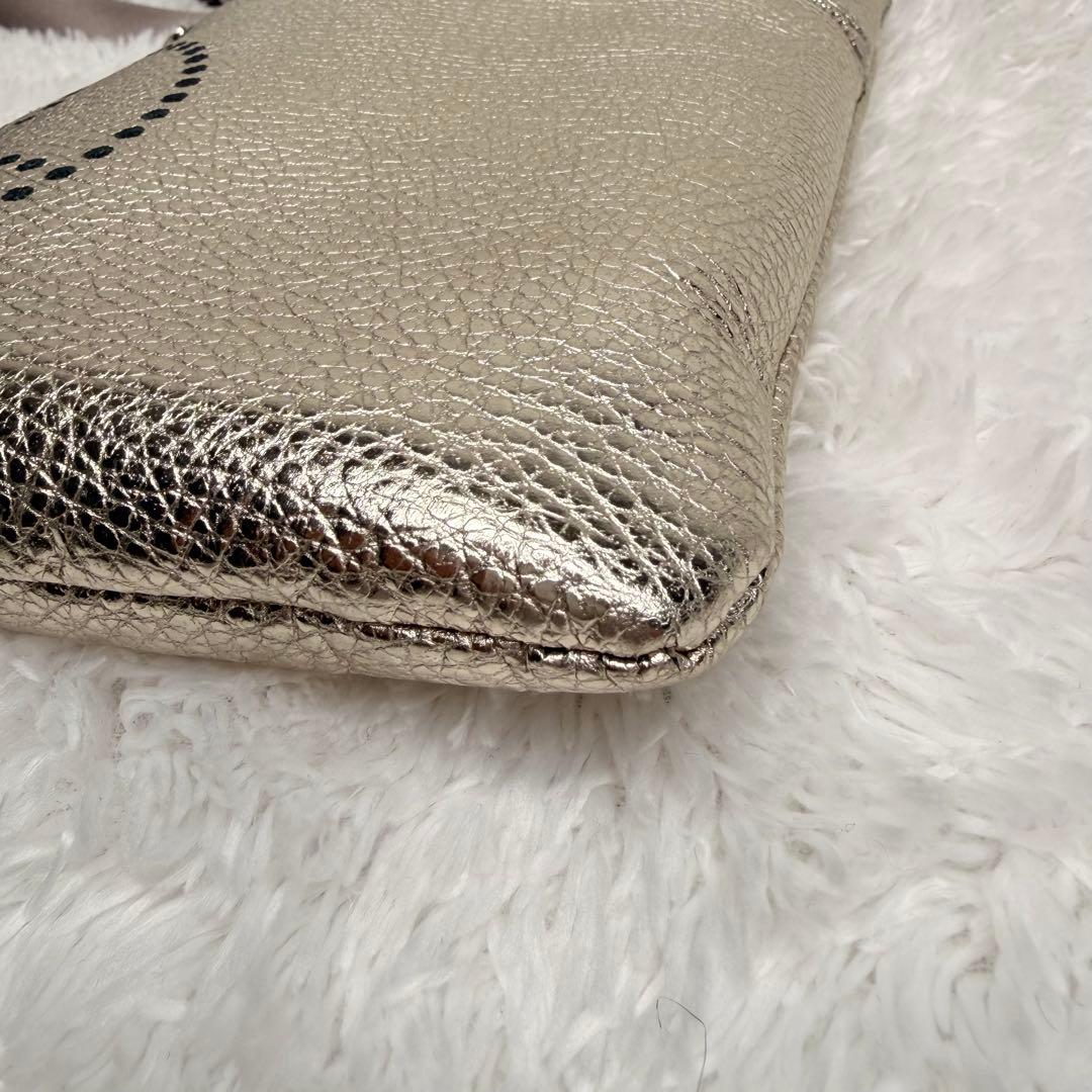 極美品✨サロンドアルファード スマイリーフェイス　ショルダーゴールド　レザー