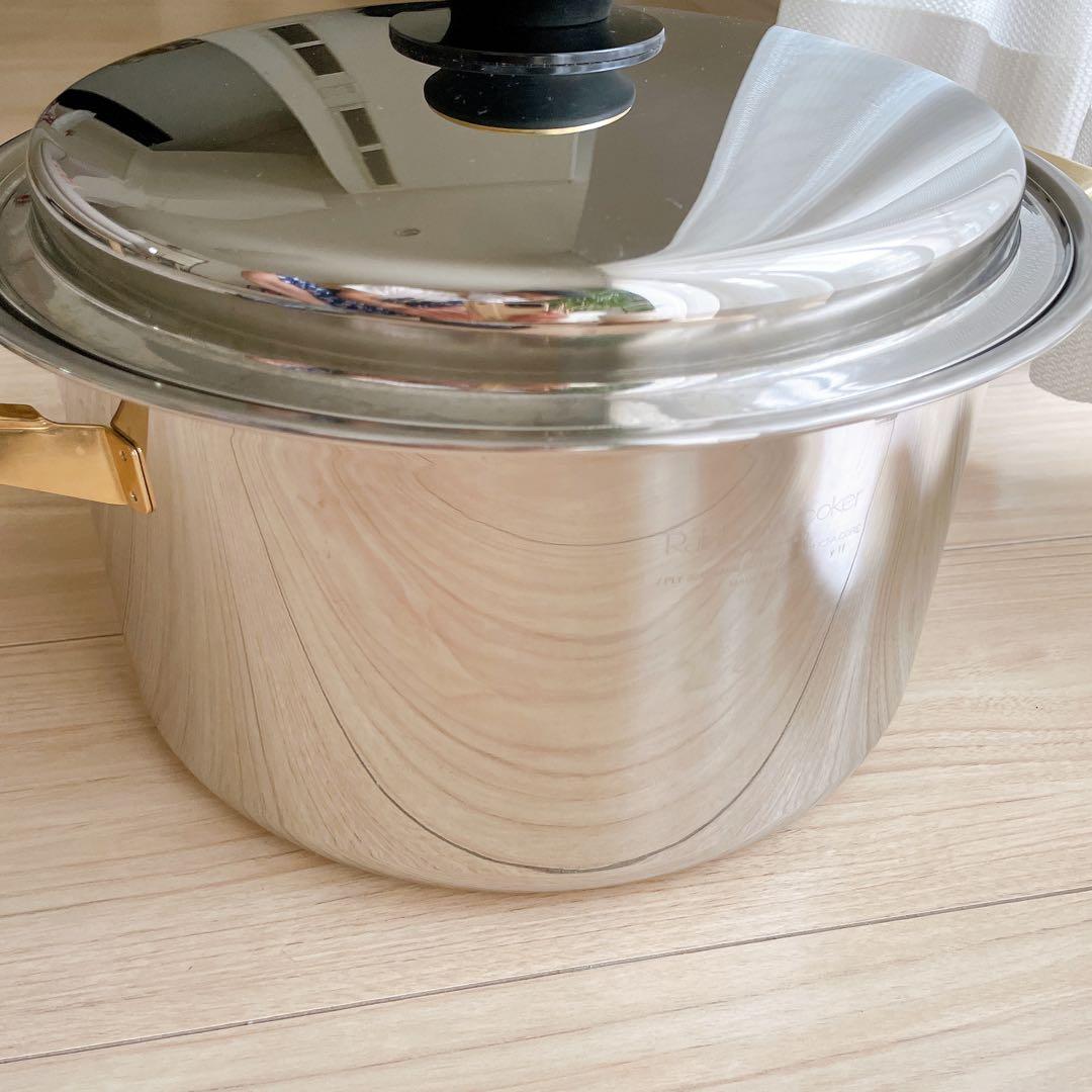 レインボークッカー　内径26cm 寸胴鍋　タッパーウエア　両手鍋　深型　IH対応