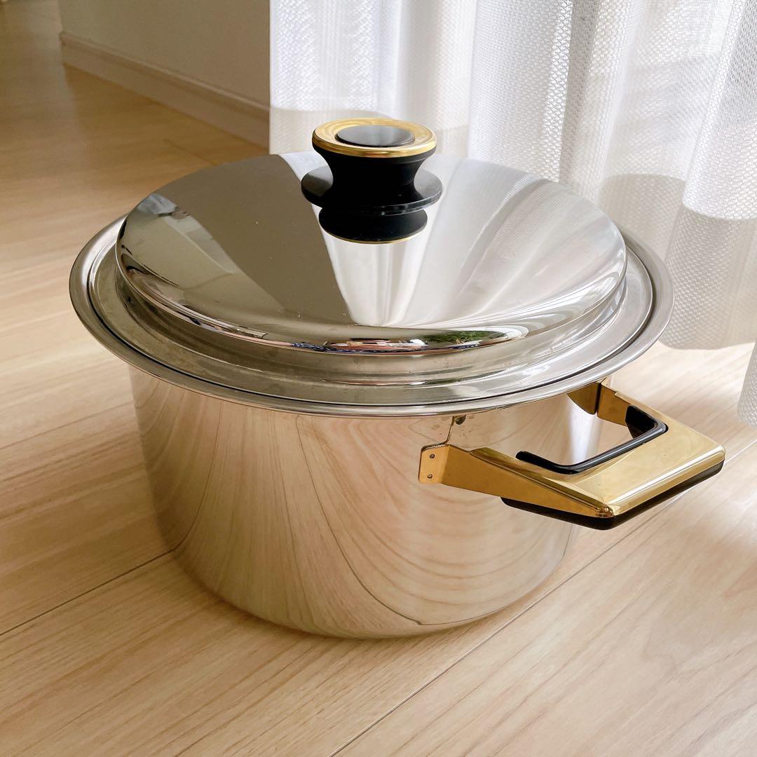 レインボークッカー　内径26cm 寸胴鍋　タッパーウエア　両手鍋　深型　IH対応