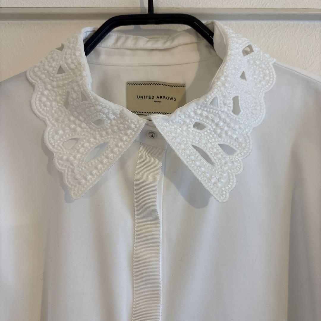ユナイテッドアローズ　エンブロイダリーシャツ