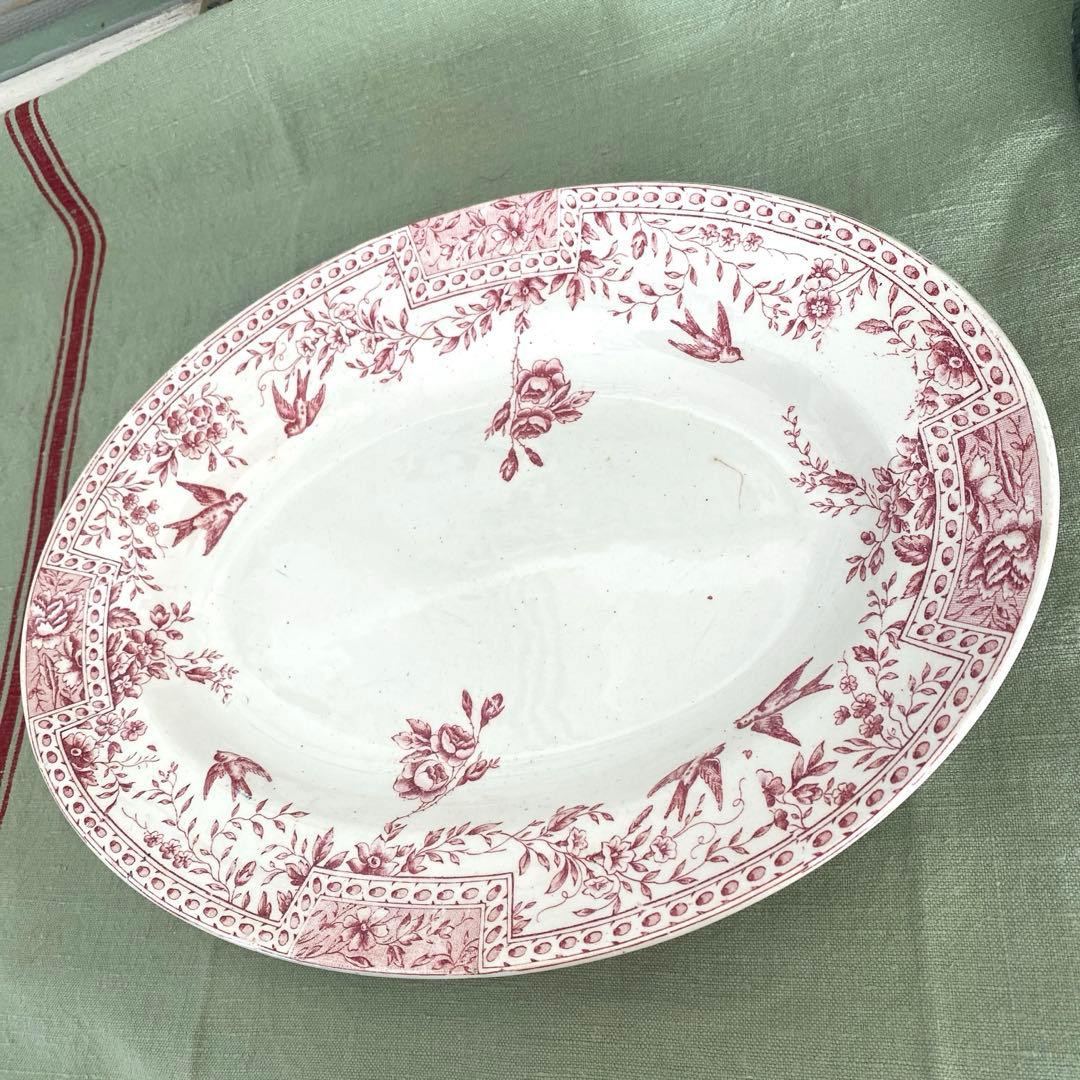 リュネヴィル　lunéville CERES ツバメ オーバルプレート　フランス