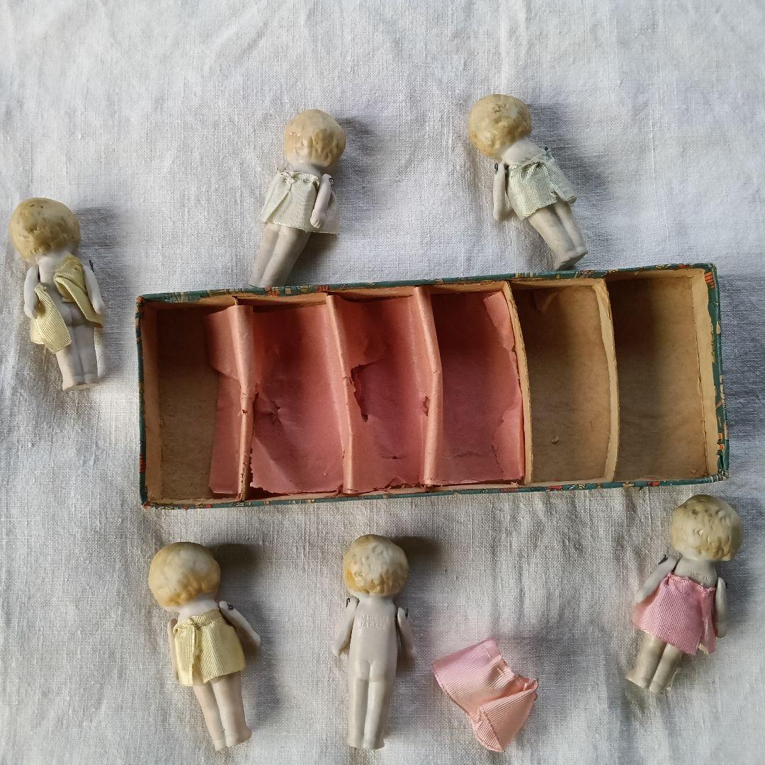 ビスクドール アンティーク陶器製人形セット 6体　メイドインジャパン