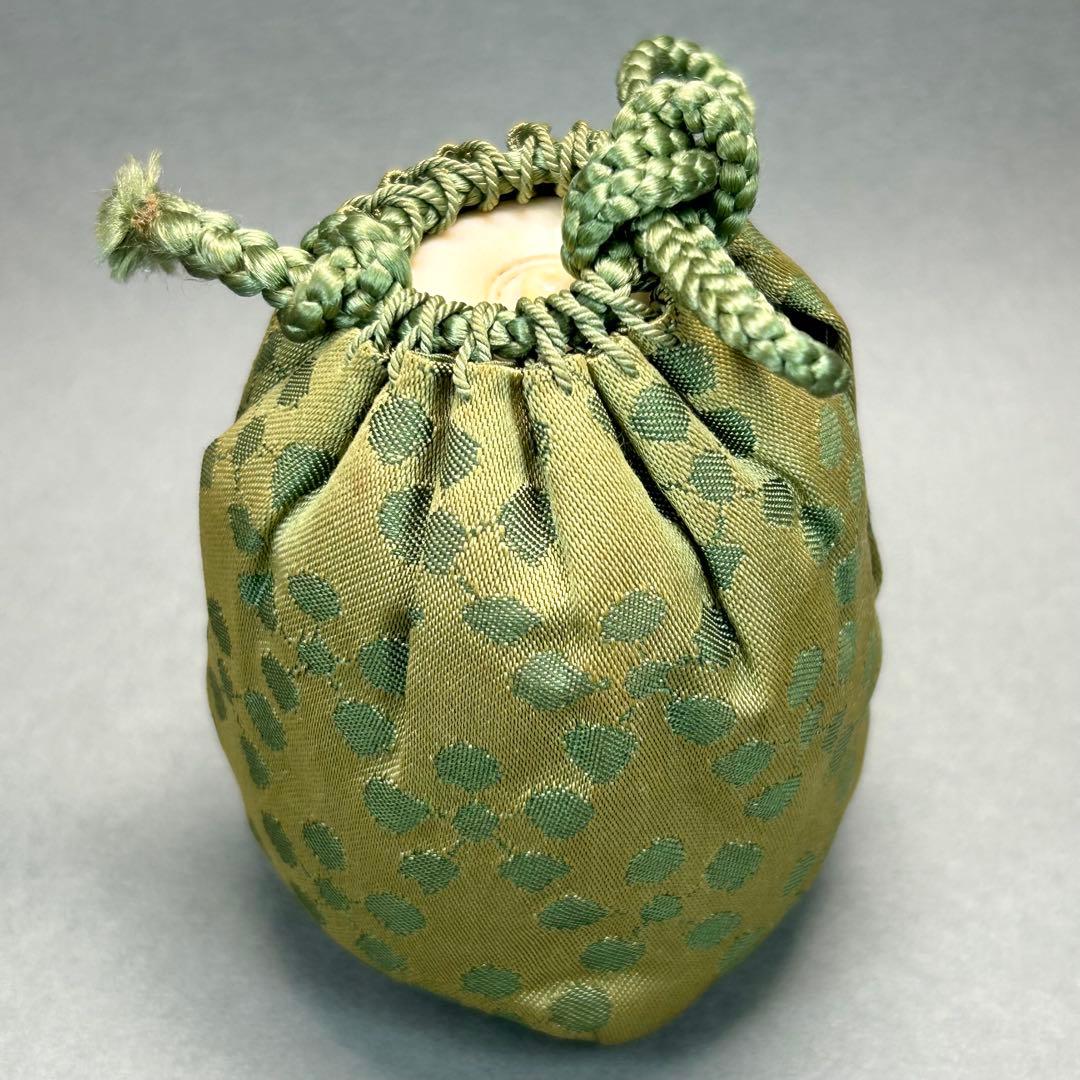 茶入　『山口正悟　古瀬戸　肩衝茶入』　名物裂　西陣織　茶道具　茶道　共箱　工芸品