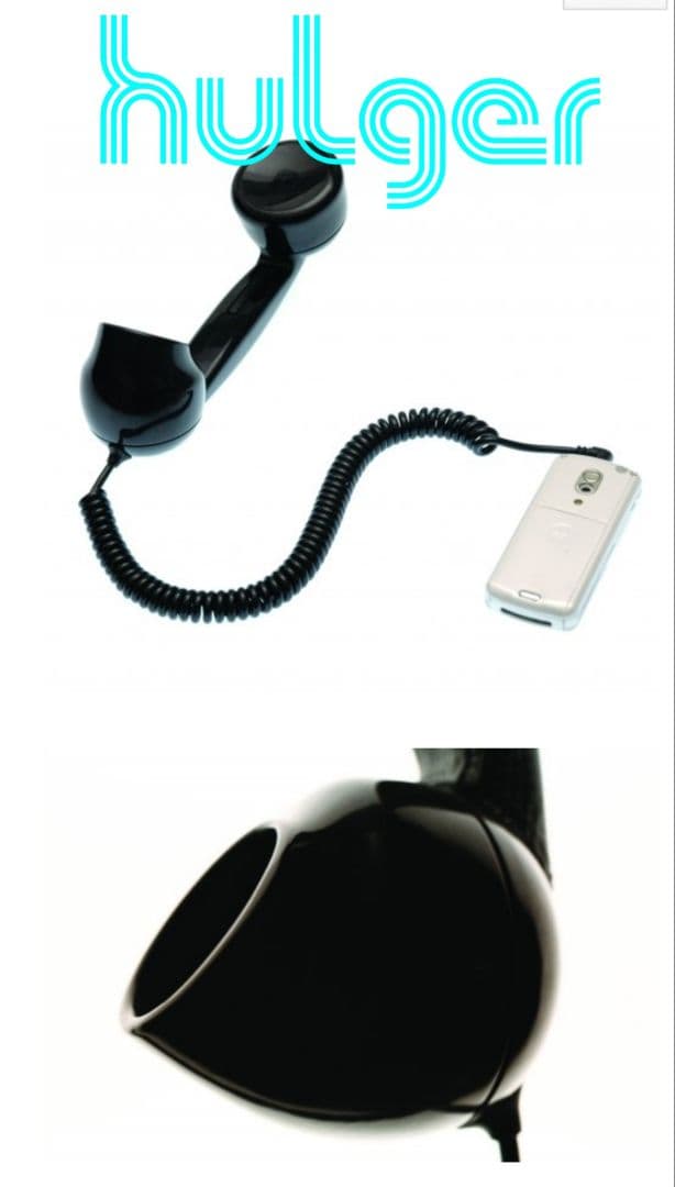 レア⭐hulger レトロ電話ハンドセット バーガンディ