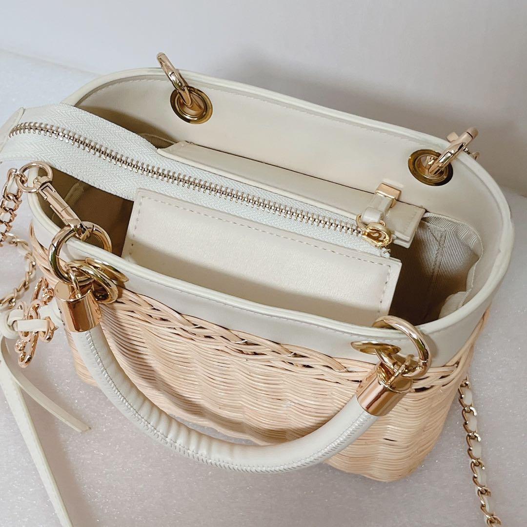 RANDA チェーンショルダー2WAYカゴバッグ