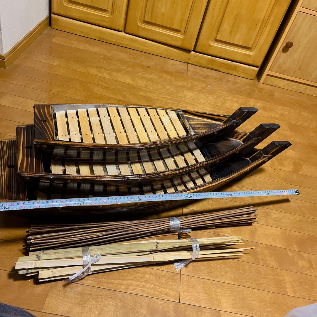 【高級・本格派】舟盛り 器 3隻セット 焼き加工 刺身 盛り付け 居酒屋