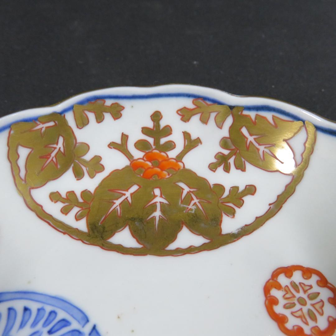 小皿 4枚 色絵 金彩 古伊万里 鳥 銘 江戸時代