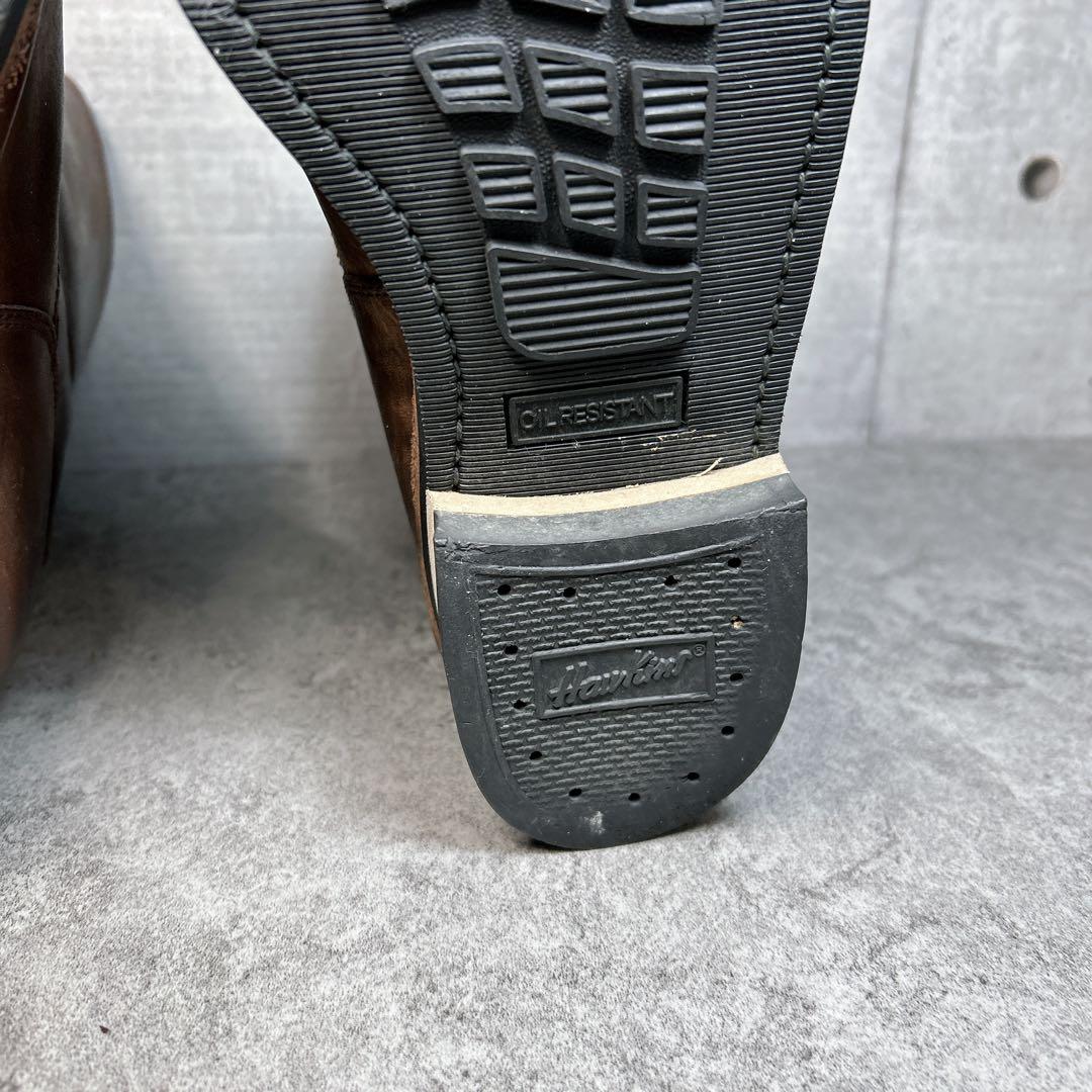 大人気【Hawkins】エンジニアブーツ/オイルド加工/廃盤/ワークブーツ/茶色