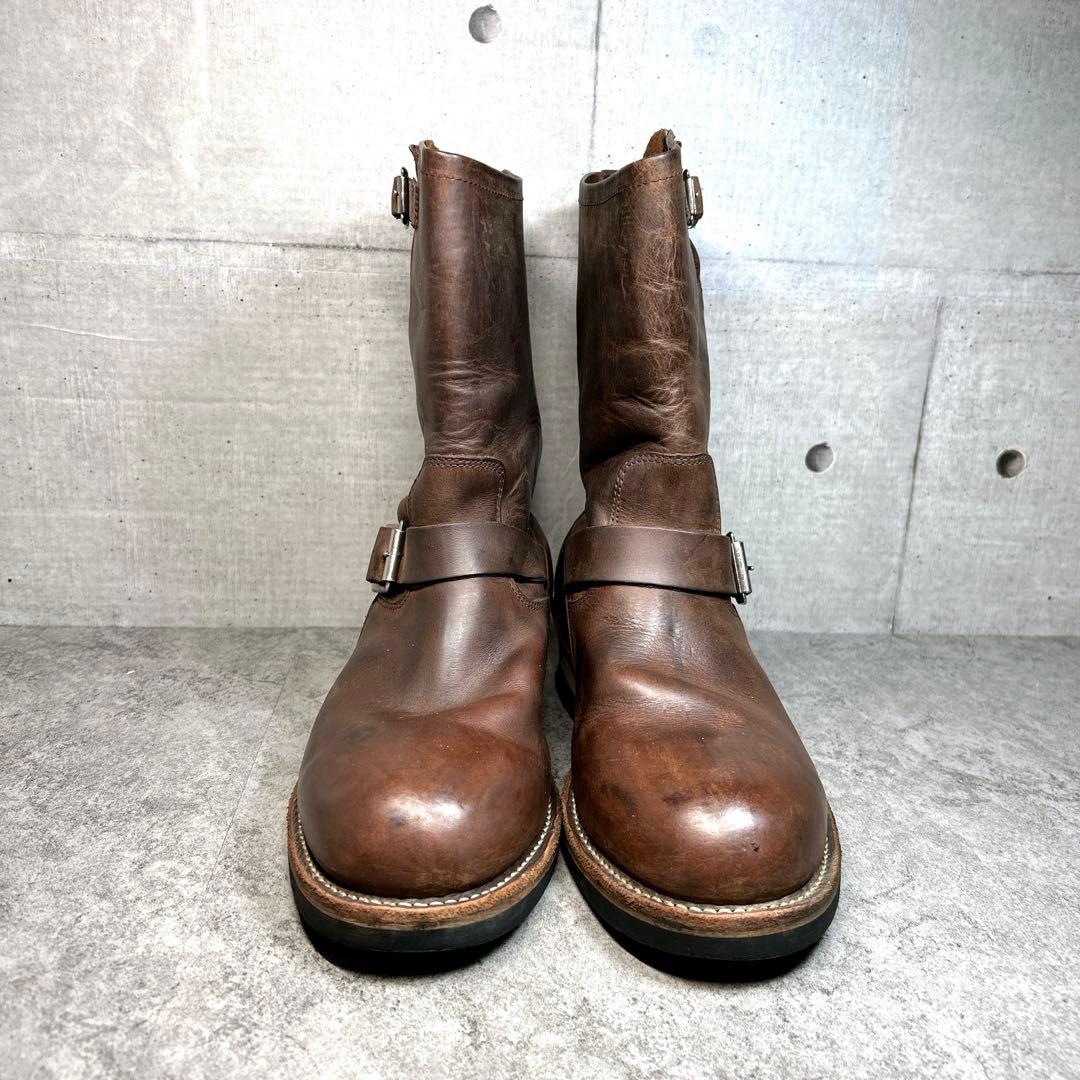 大人気【Hawkins】エンジニアブーツ/オイルド加工/廃盤/ワークブーツ/茶色