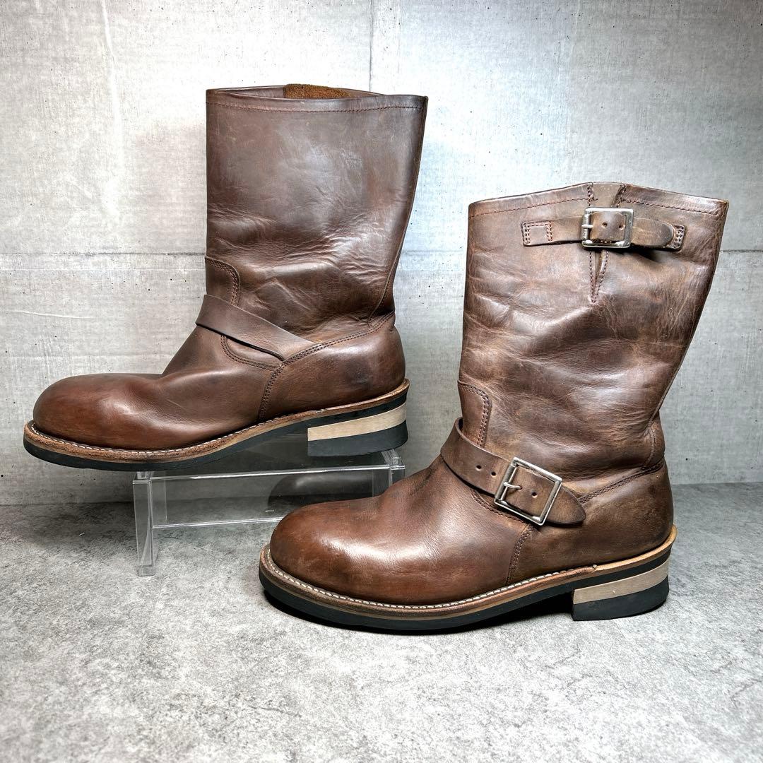 大人気【Hawkins】エンジニアブーツ/オイルド加工/廃盤/ワークブーツ/茶色