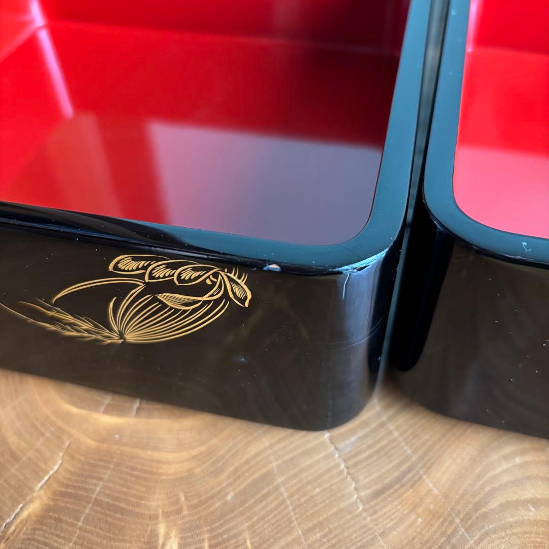 越前塗 御重箱 越前漆器 三段重