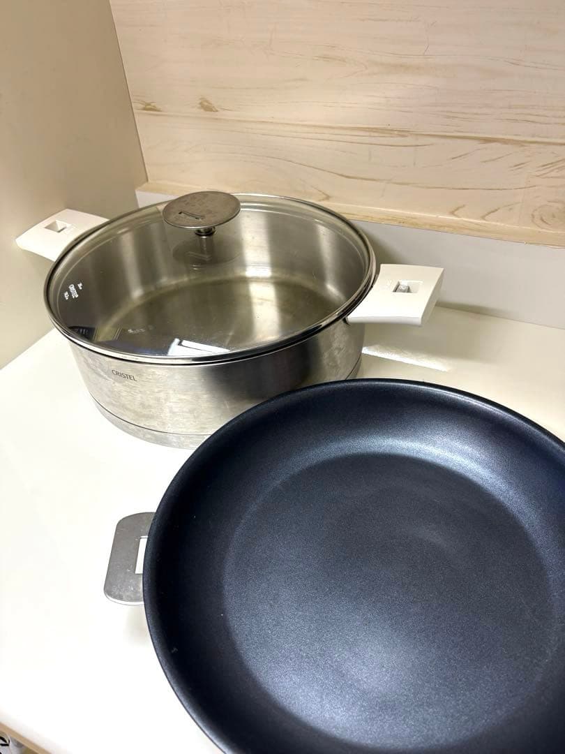 ガ*ュ様 CRISTEL 浅鍋 26cm フライパンセット