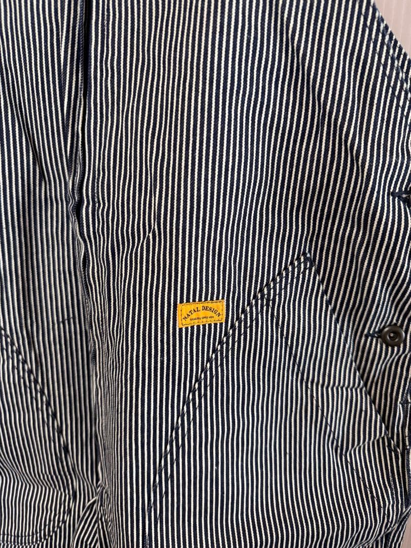NATAL DESIGN ヒッコリーオーバーオール XL