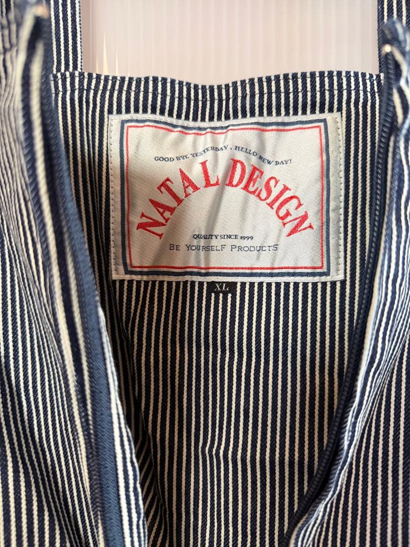 NATAL DESIGN ヒッコリーオーバーオール XL