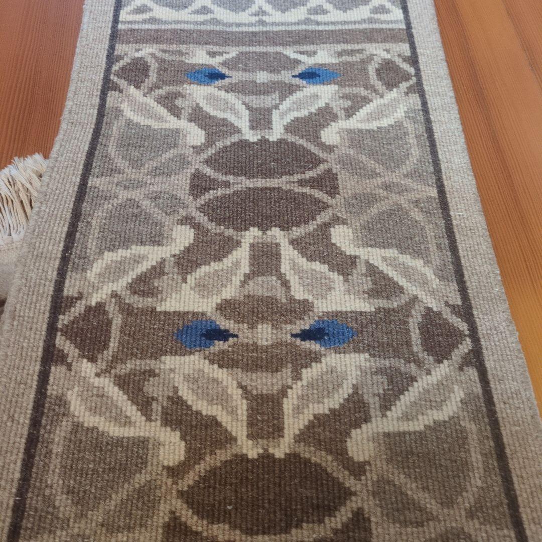 ◆ルパンヒデロウ◆ 天然色羊毛100% 中国段通 元宝緞通 90段