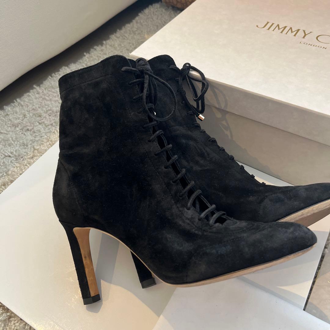 ［美品］Jimmy Choo ジミーチュウ 編み上げブーツ