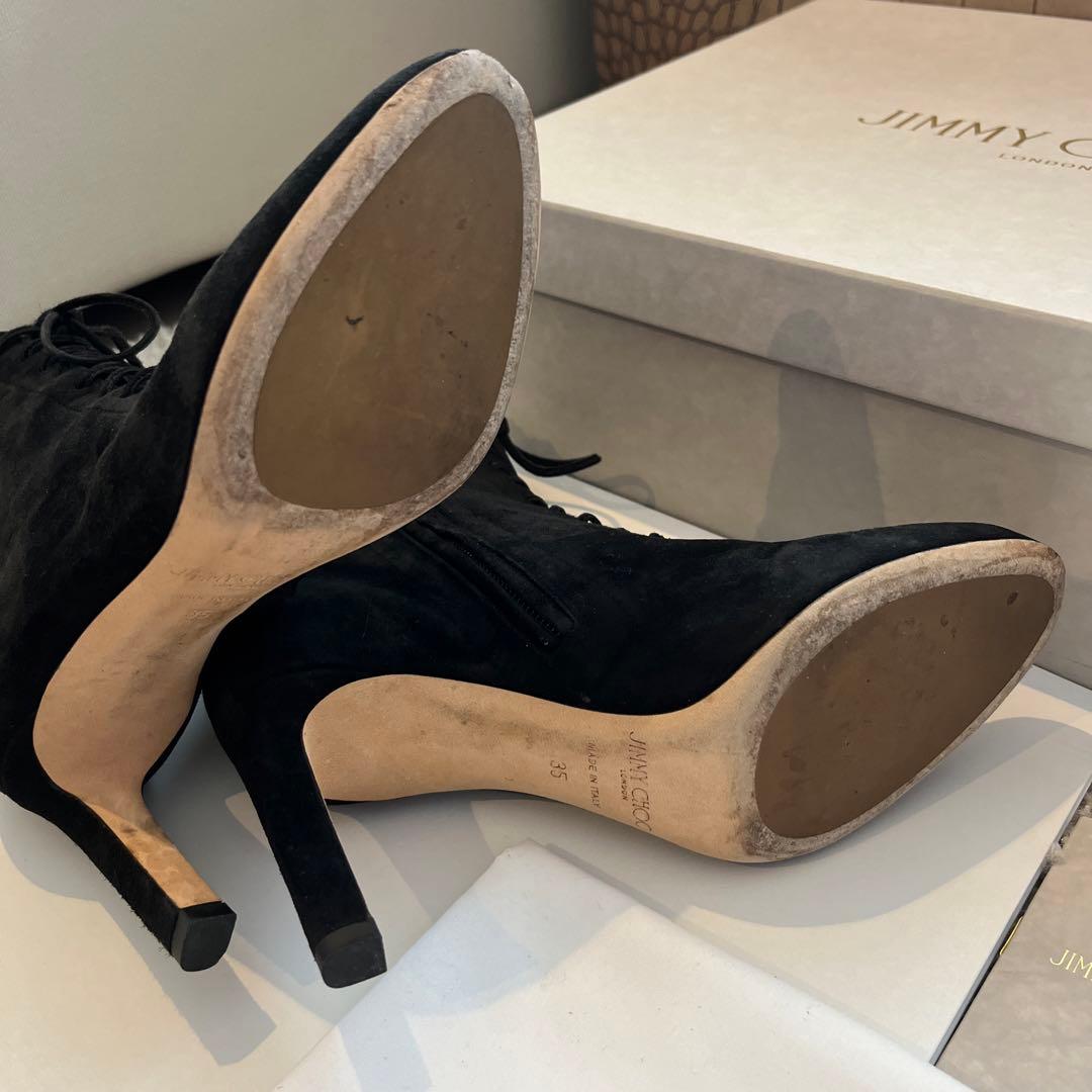 ［美品］Jimmy Choo ジミーチュウ 編み上げブーツ