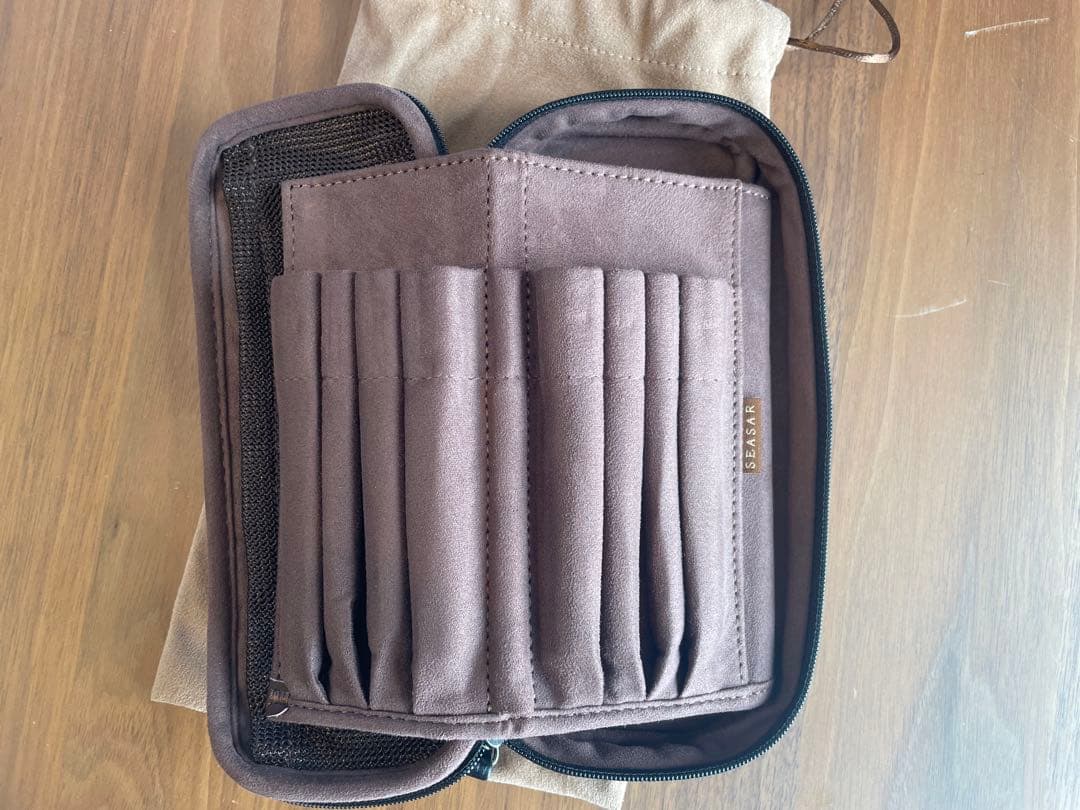 octfold ペンケース SEASAR エンボスレザー　BK オクトフォールド