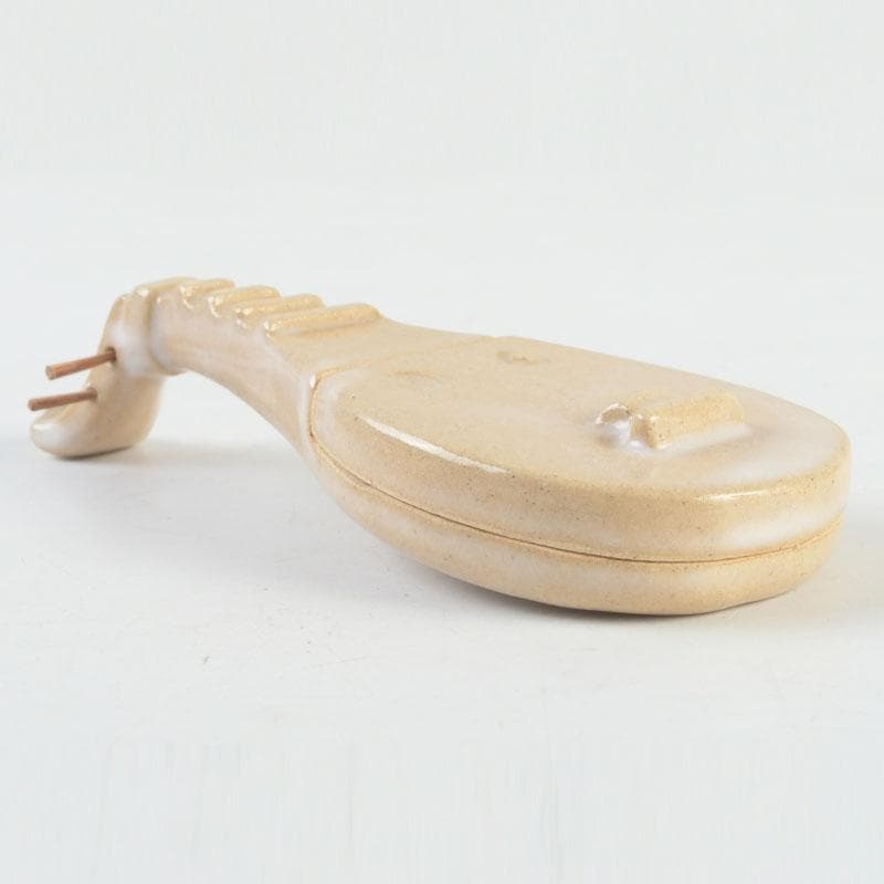 茶道具　萩焼　宗栄造　琵琶香合　共箱　V　9337