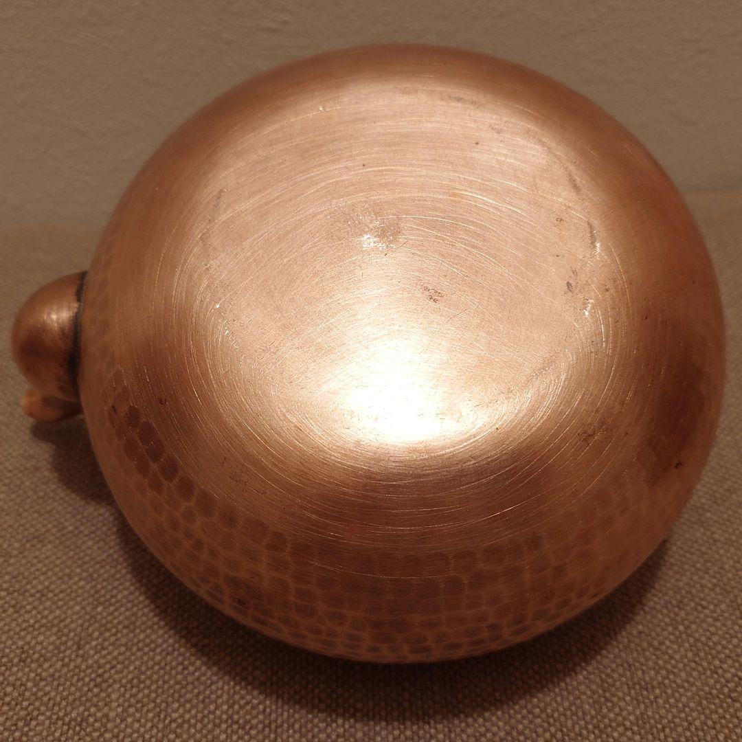 昭和レトロ 鎚目 純銅製やかん 1L