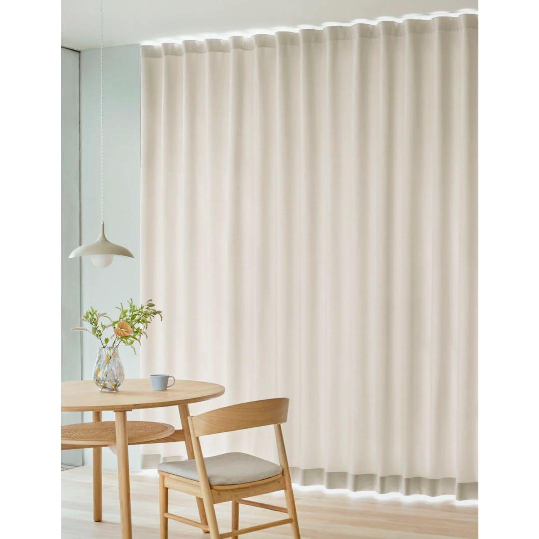 【新品未使用】unico（ウニコ）ドレープカーテンGRON(グロン) アイボリー