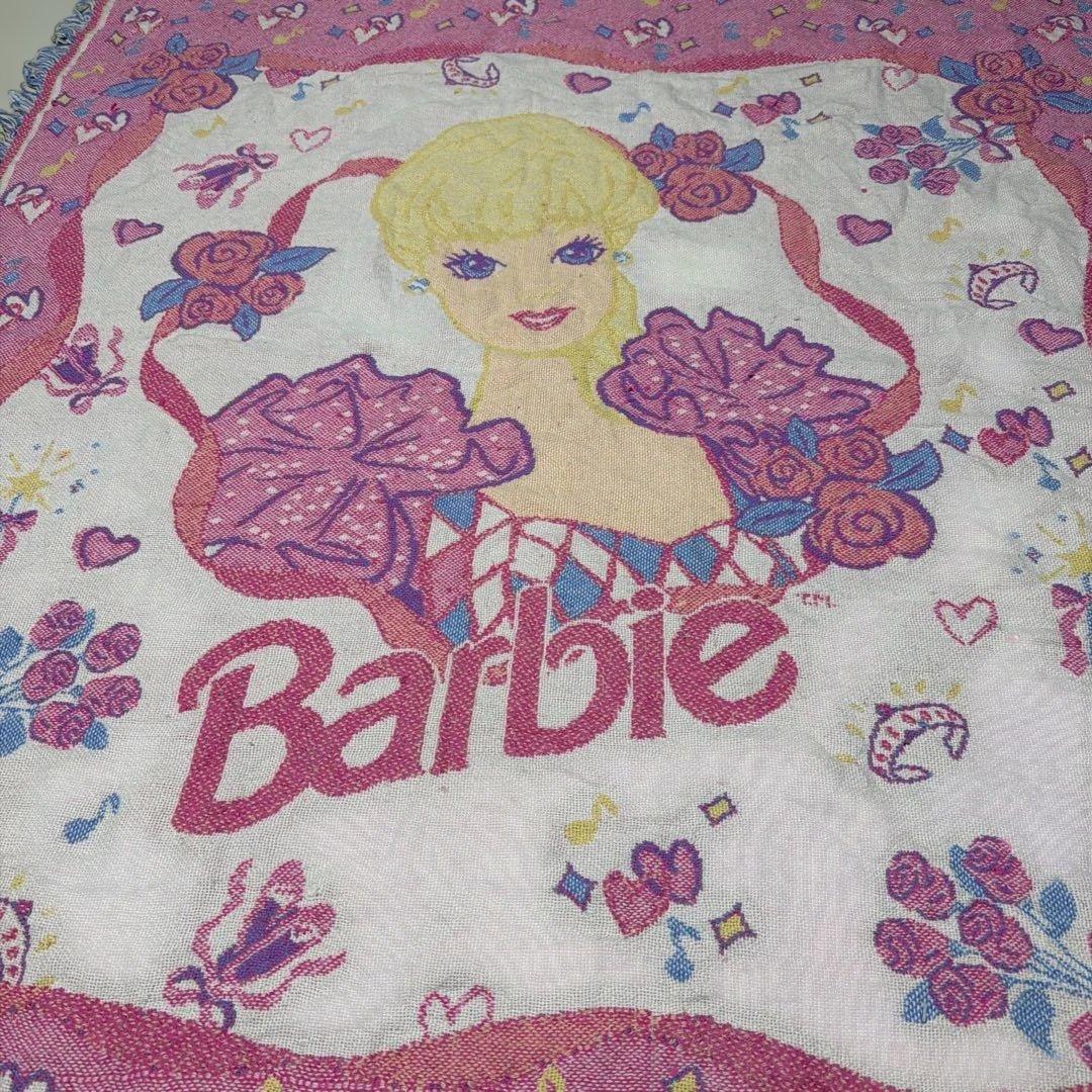 バービー　ブランケット　マルチカバー　ソファカバー　ラグ　145x127