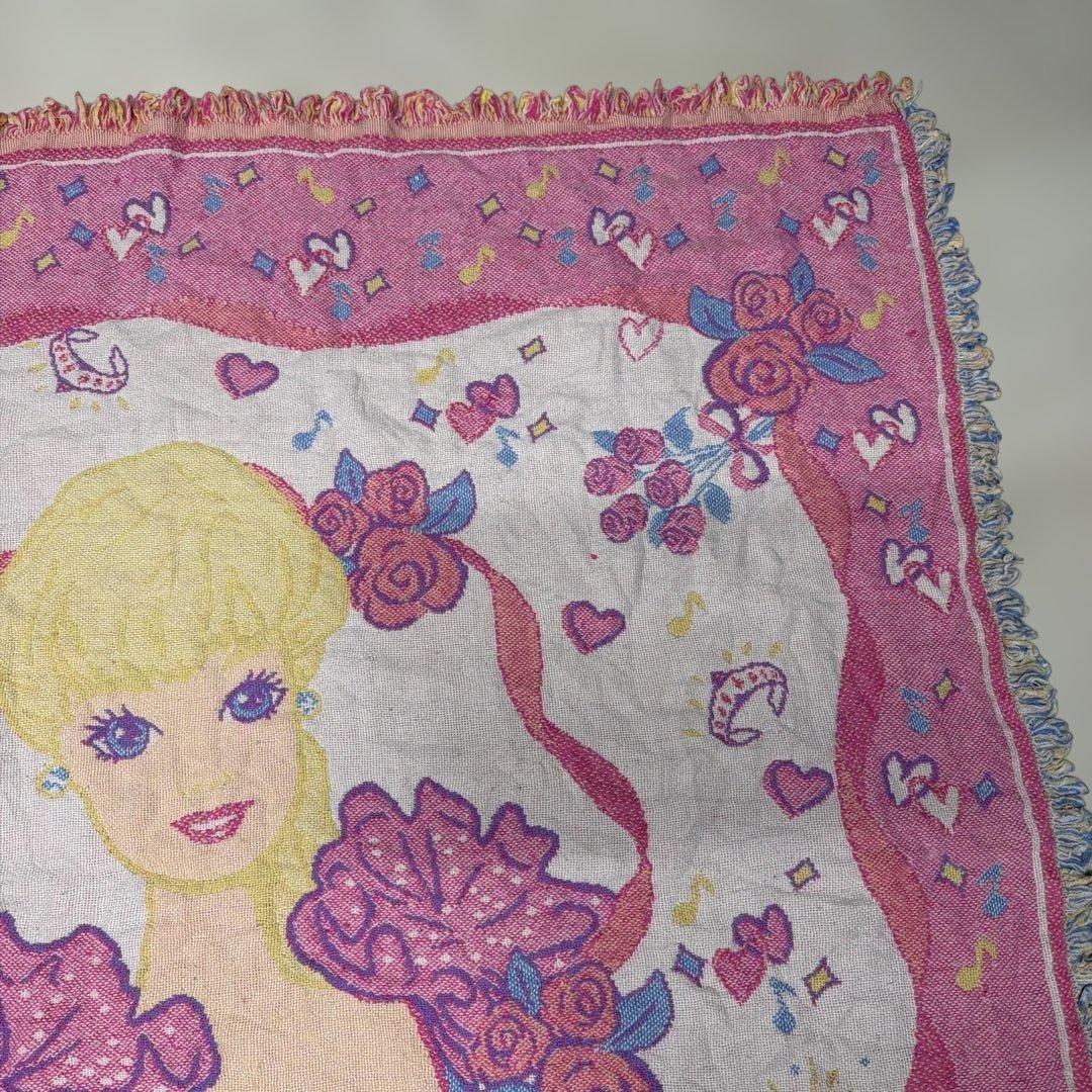 バービー　ブランケット　マルチカバー　ソファカバー　ラグ　145x127