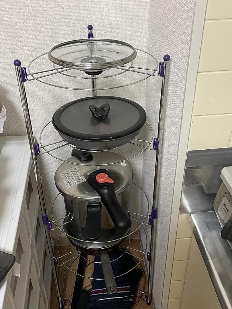 5層キッチンコーナーラック 防錆加工 多機能