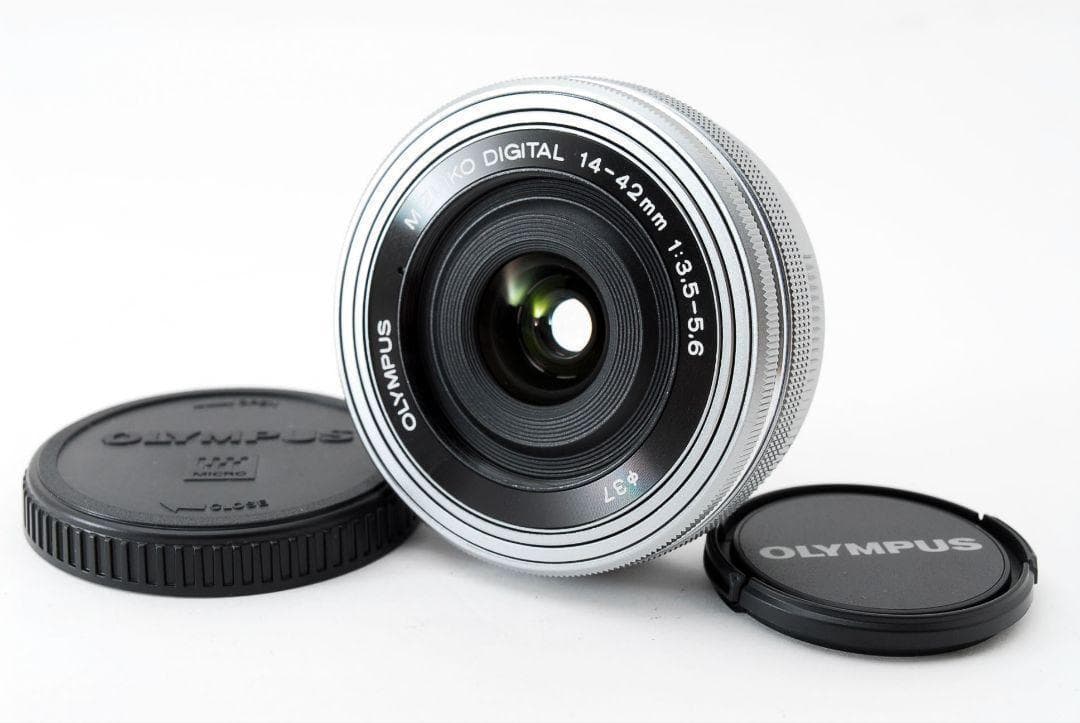 ❤ほぼ新品❤️ OLYMPUS パンケーキレンズ ❤14-42mm シルバー❤️