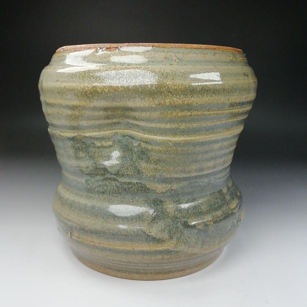 Ｔ６７３　水指　『赤膚焼』『大塩昭山 作』『堀内宗完(兼中斎)書付』共箱　茶道具