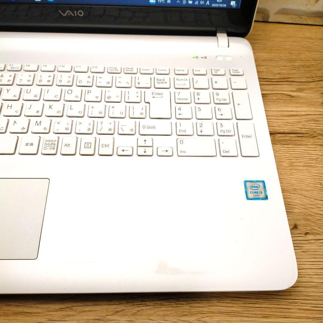 届いたらすぐに使える♪薄型VAIOノートパソコン♪カメラ☆動画視聴にDVD付き