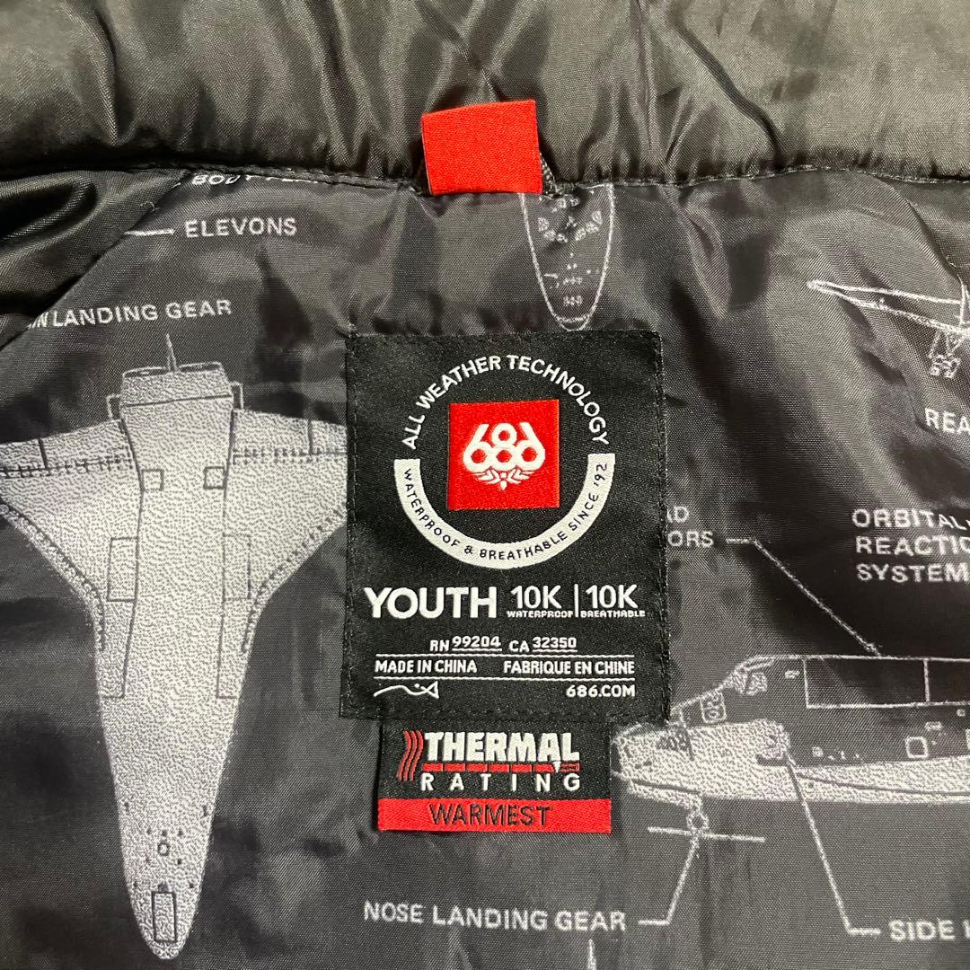 686 NASA スノーボード ウェア キッズ XL 2点セット