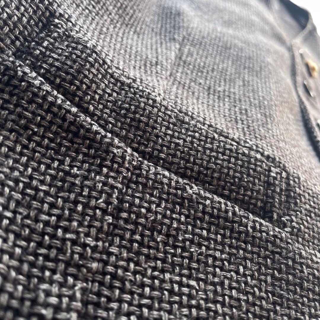 LARDINI ベスト ジレ ツイード ブートニエール フラワーピン