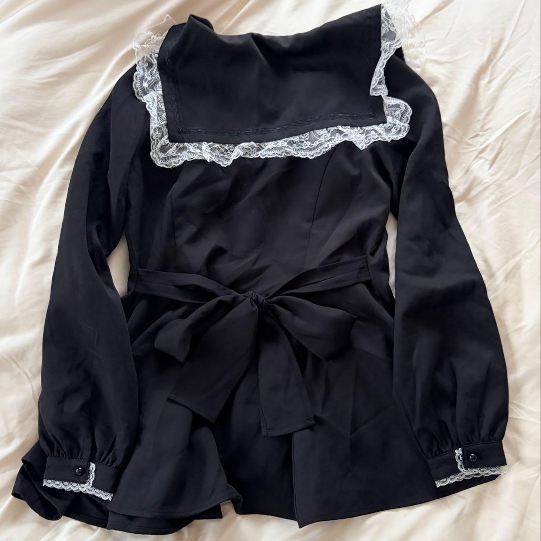 MARS スピンドル付きクロス刺繍セットアップ ブラック