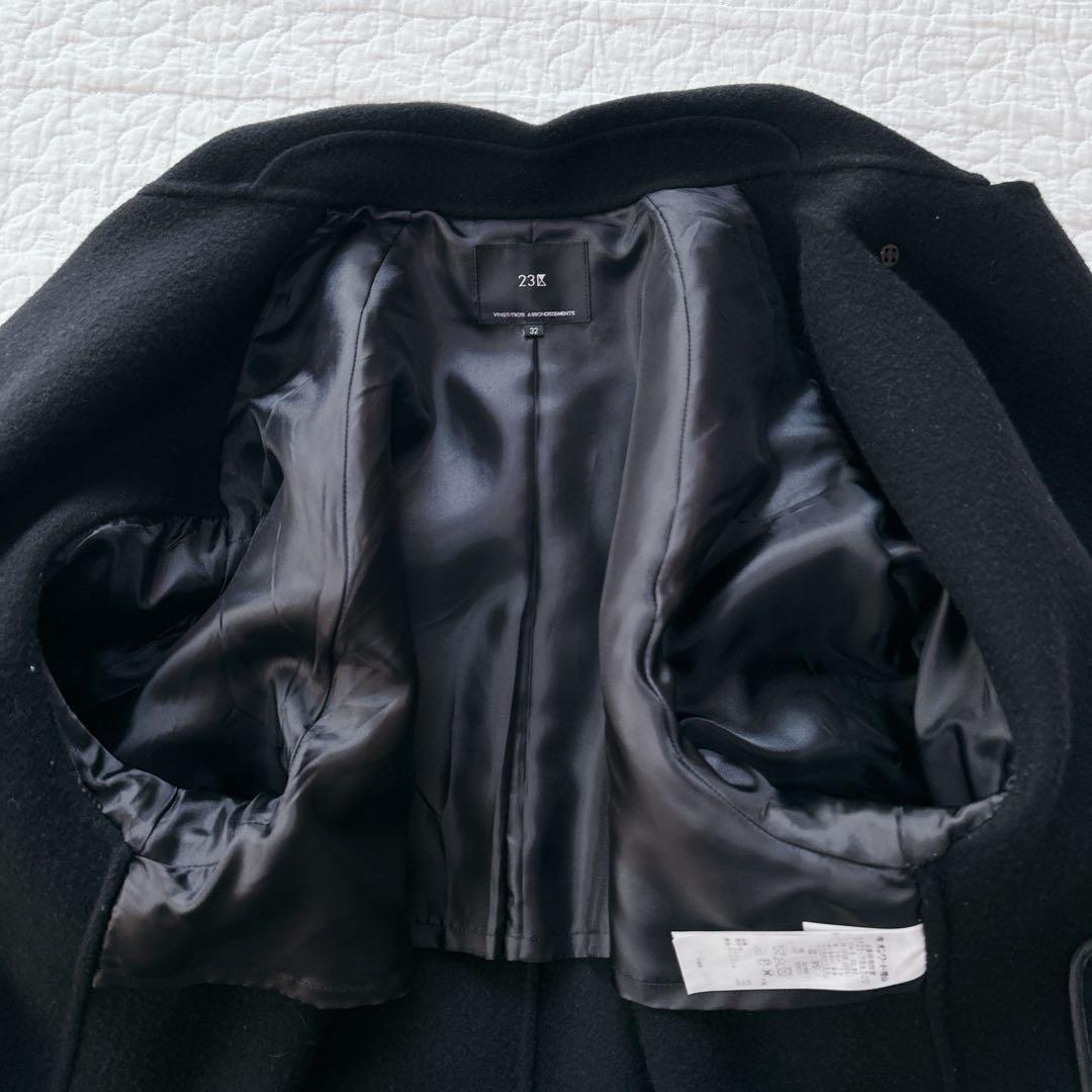 23区 滝沢眞規子さん着用 ウールリバー コート 2023年 ブラック Sサイズ