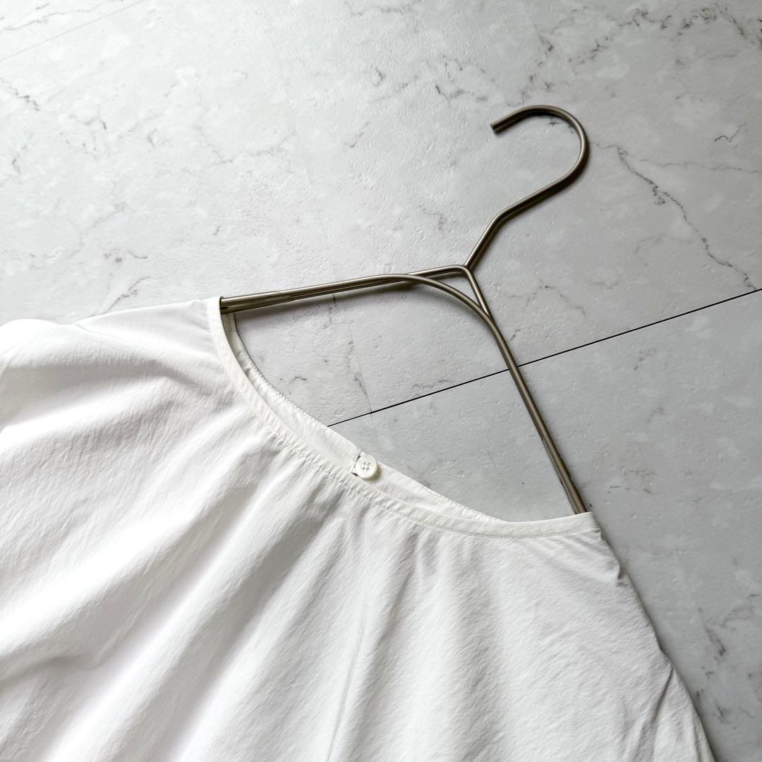 新品 LE PHIL タイプライターギャザーブラウス ホワイト