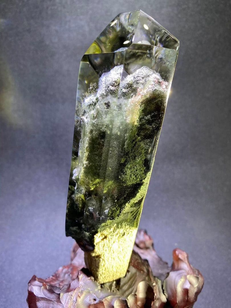 ⭐︎【天然】グリーン ガーデン クォーツ 置物 676g