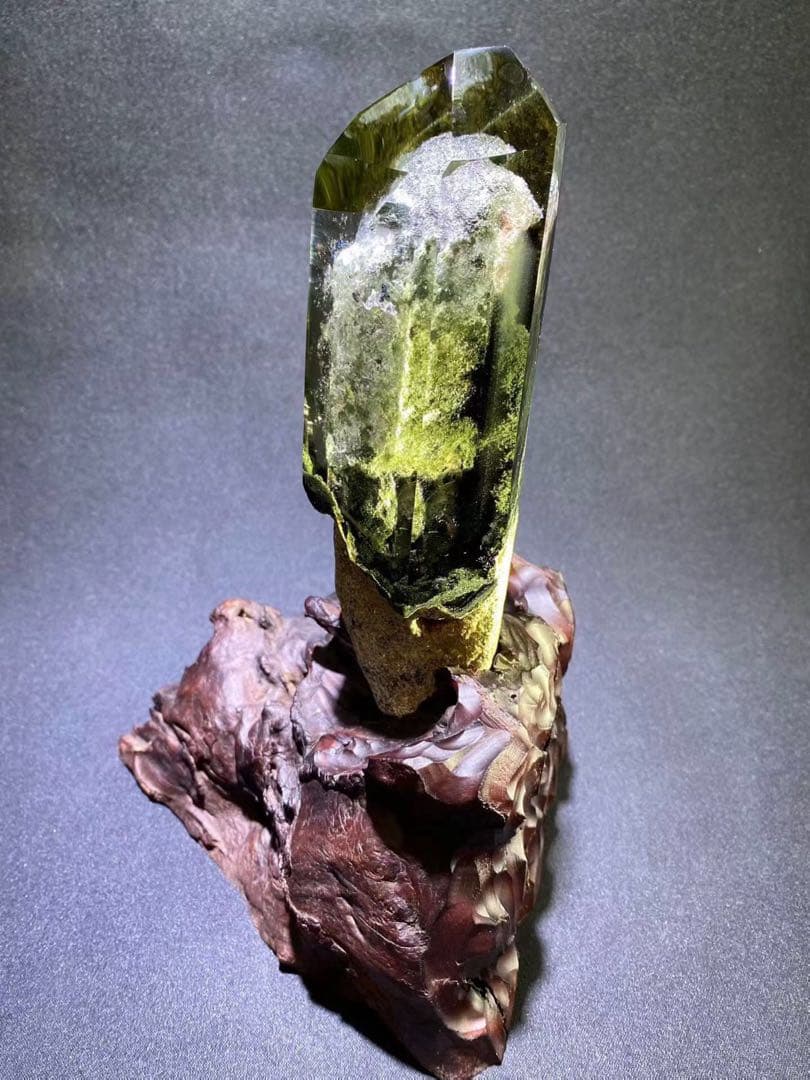 ⭐︎【天然】グリーン ガーデン クォーツ 置物 676g