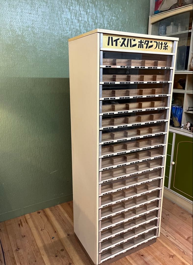 ミシン糸ケース 収納棚 インテリア 当時物 店舗什器 昭和レトロ 小物収納