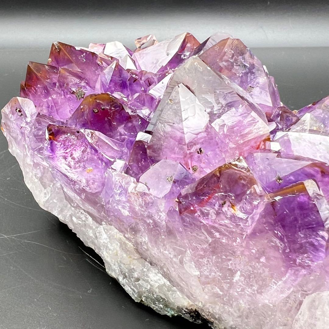 ✳️超希少‼️紫水晶とレッドの煌めき✨レッドファントム アメジストクラスター 天然石