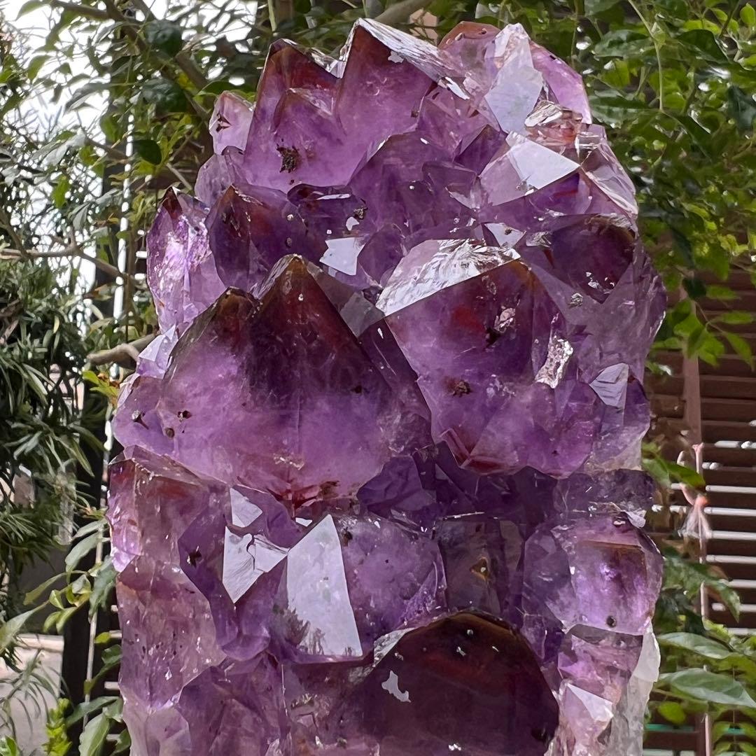 ✳️超希少‼️紫水晶とレッドの煌めき✨レッドファントム アメジストクラスター 天然石