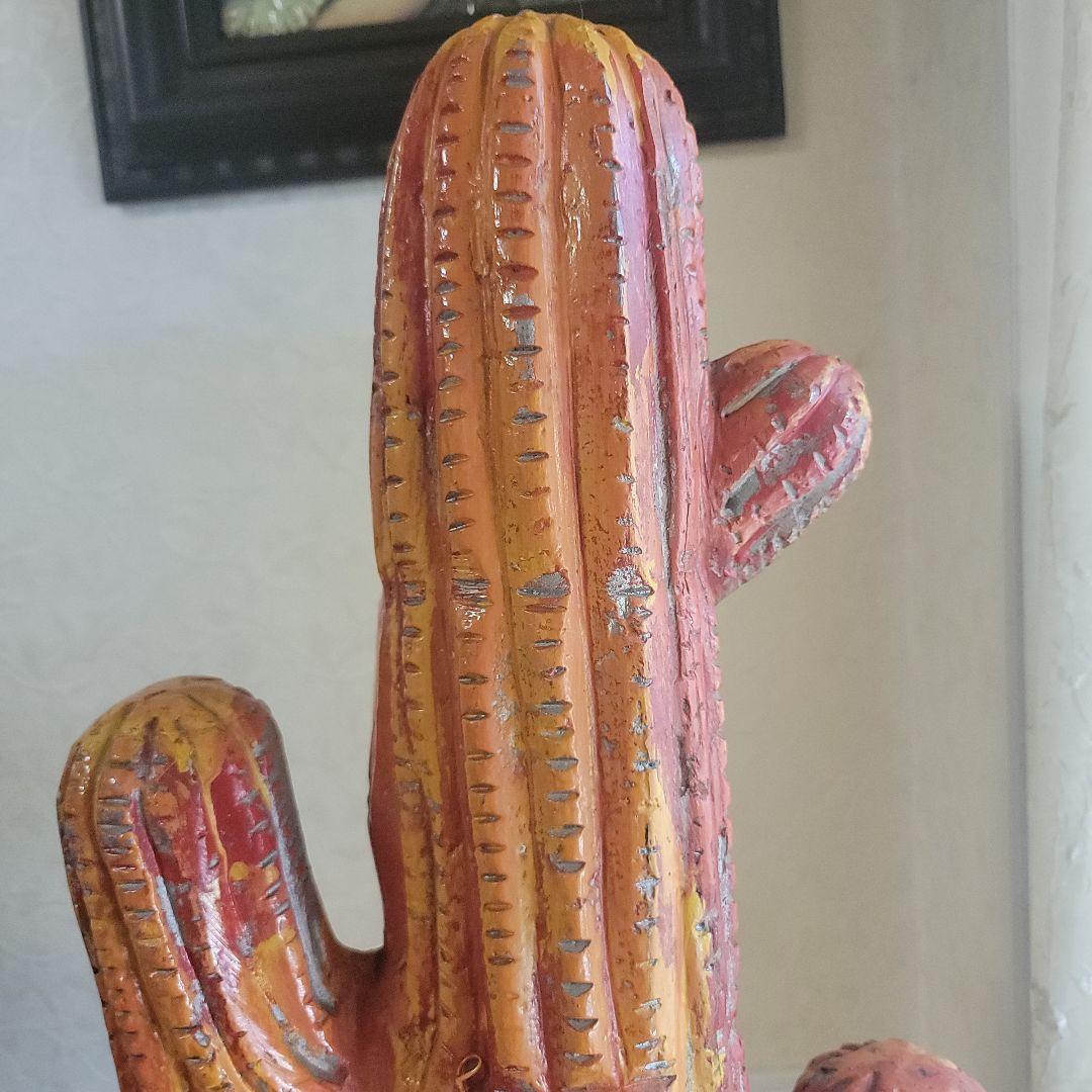 大型サボテンの置物　80cm弱　オブジェ　ガーデンor店舗等　セラミック陶器？製