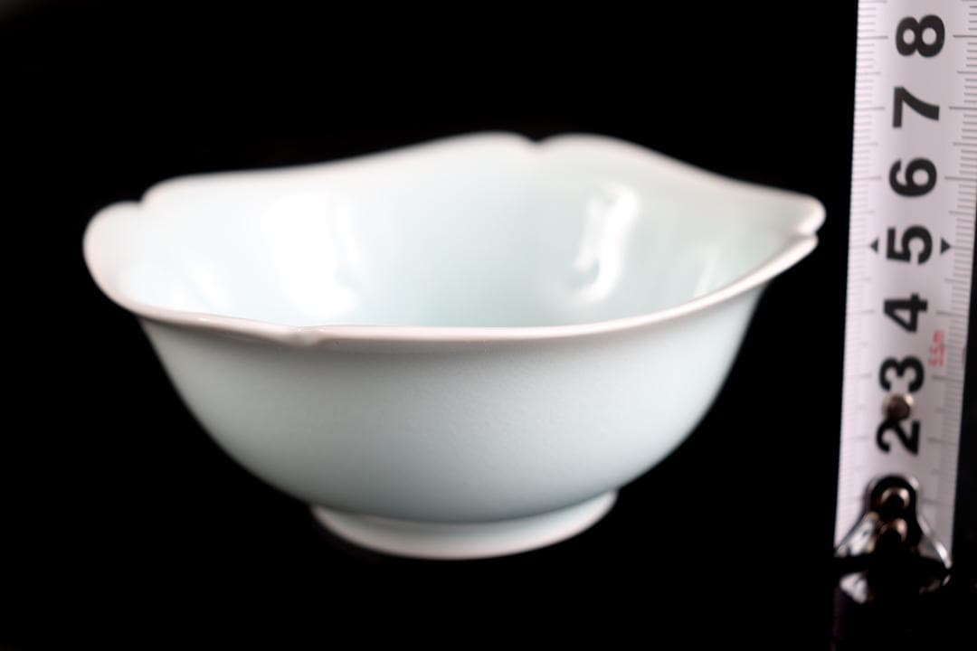 人間国宝 塚本快示 快山窯 青白磁水鳥文 小鉢 五客 共箱