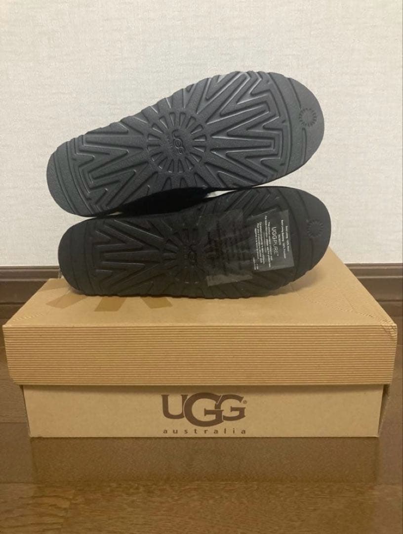【未使用品】UGG ミニベイリーボタン ブラックムートンブーツ