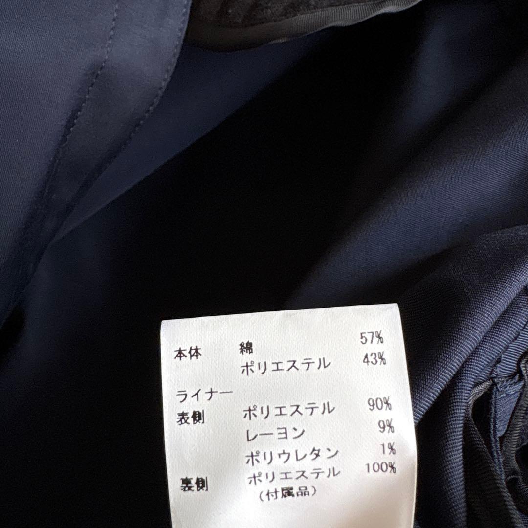 美品 ANAYI 38 ブライトツイルライナー付モッズコート/ネイビー