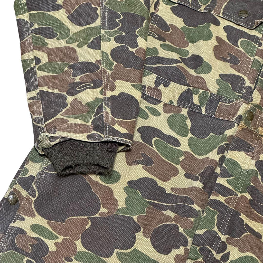 Carhartt 迷彩 オーバーオール 44R US製　IDEALジップ 80s