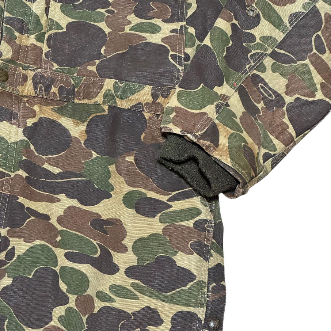 Carhartt 迷彩 オーバーオール 44R US製　IDEALジップ 80s