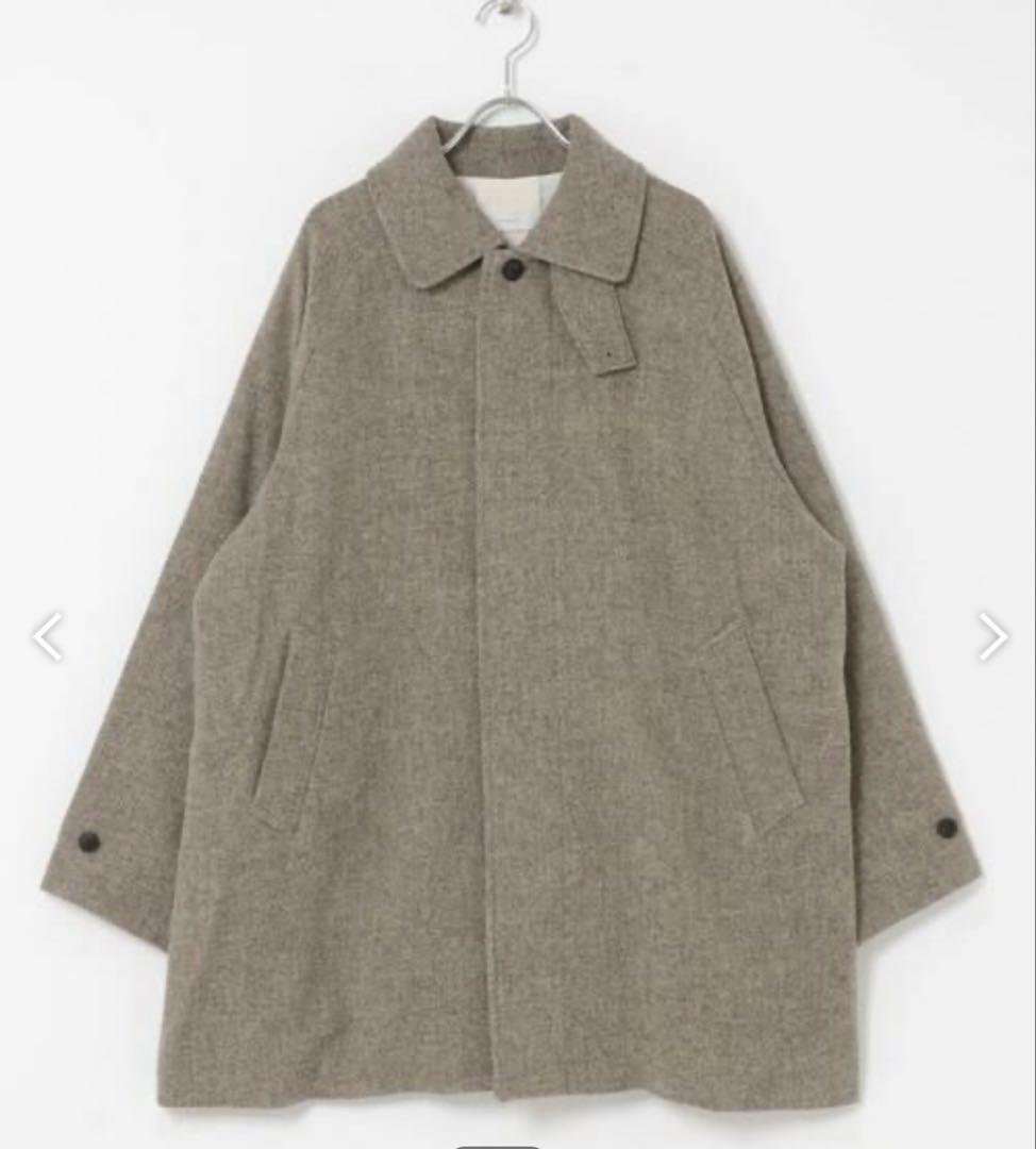 新品タグ付　かぐれ　ヘリンボンウールショートコート　ベージュ　今季完売　お値下げ