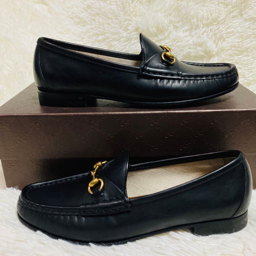 GUCCI グッチ　ゴールド ホースビット36  ローファー 1953 ブラック